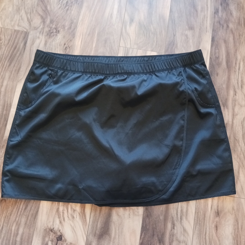 North River Outfitters Women Sz 2X Black Skort Skirt